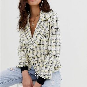 NWT River Island Plaid Blazer